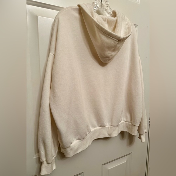 Women’s Eggshell Quarter-Zip Hoodie Sweatshirt Size Large - Picture 4 of 5